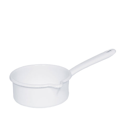 Stielkasserolle Riess, weiß, 14cm 0,75L