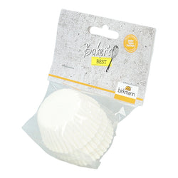 Mini-Papierbackförmchen, weiß, Ø 4,5 cm, 75 Stück