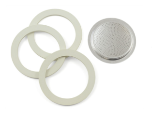 Bialetti Moka 3 Dichtungsringe + Filter, verschiedene Größen - Kochtail