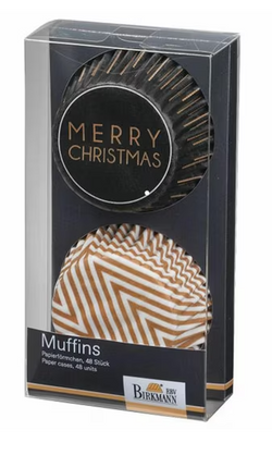 Muffin-Papierbackförmchen Merry Christmas, 48 Stück n