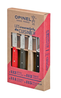 Opinel LES ESSENTIELS LOFT Küchenmesser-Set, 4-teilig - Kochtail