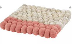 Untersetzer LANA DUO, quadratisch, beige-coral n