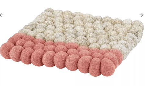 Untersetzer LANA DUO, quadratisch, beige-coral n