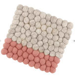 Untersetzer LANA DUO, quadratisch, beige-coral n
