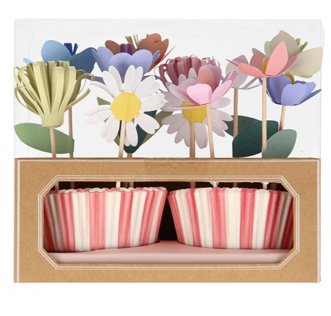 Meri Meri Cupcake-Set, Blumen - Kochtail
