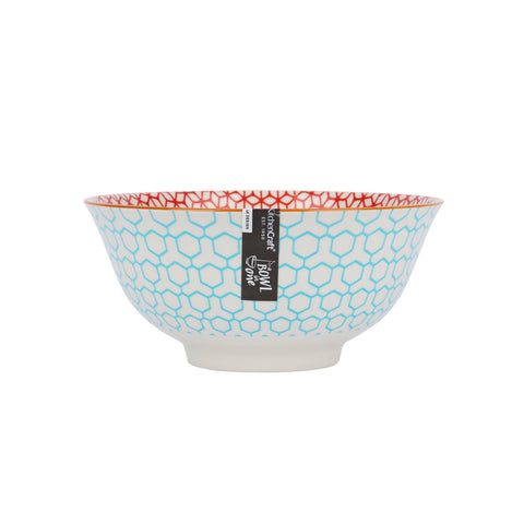 KitchenCraft Bowl, Geometric Blue - Kochtail