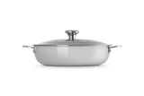 Le Creuset Profipfanne mit Deckel, 3-Ply Plus, Edelstahl, Ø30cm