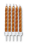 Städter Kuchenkerzen mit Halter, 10 Stück, 7,5 cm, verschiedene Farben - Kochtail