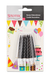 Städter Kuchenkerzen mit Halter, 10 Stück, 7,5 cm, verschiedene Farben - Kochtail