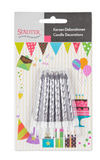 Städter Kuchenkerzen mit Halter, 10 Stück, 7,5 cm, verschiedene Farben - Kochtail