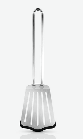 Pfannenwender mit Silikonkante, geschlitzt, 28 cm