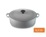 Le Creuset Bräter, oval, perlgrau, verschiedene Größen
