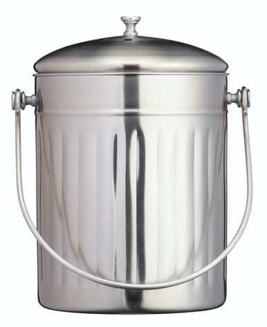 Komposteimer 5 Liter, Edelstahl